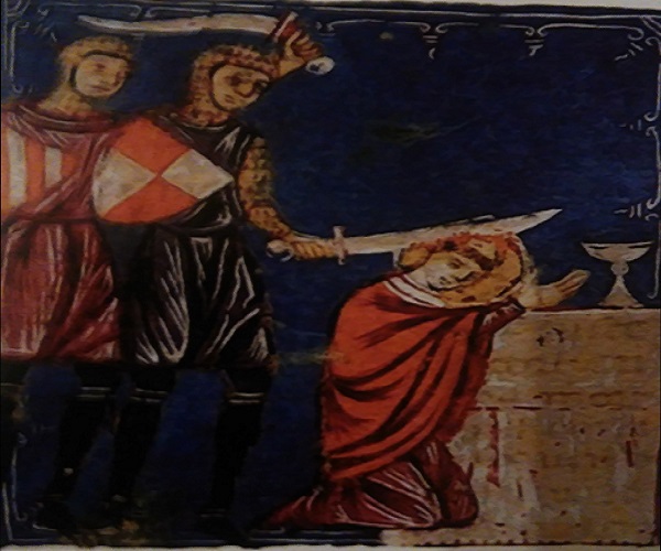 Becket Szent Tamás mártírhalála - forrás: http://esztergomieletkepek.blog.hu